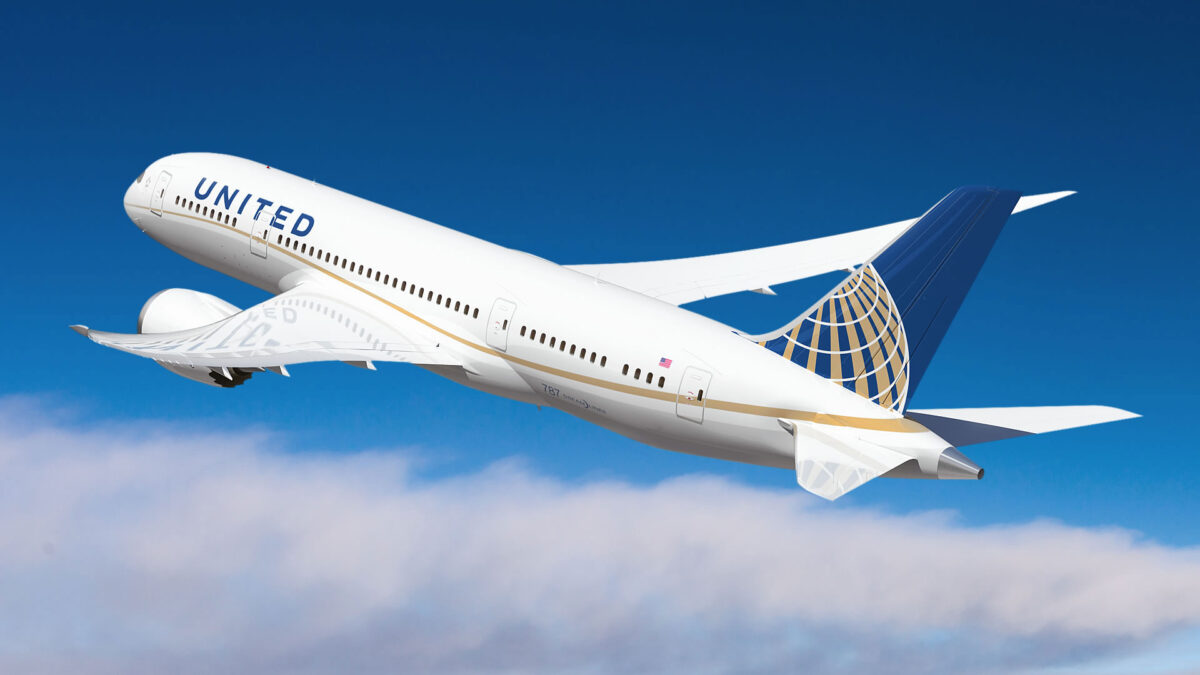 United Plane in Flight